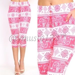 MEGA SOFT ELEPHANT DRAWSTRING CROPPED LEGGINGS